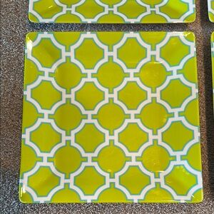 Set of 6 Geometric Pattern Plates Chargers